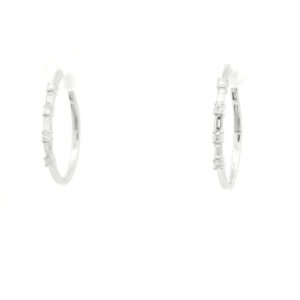 Elegant Diamond Hoop Earrings