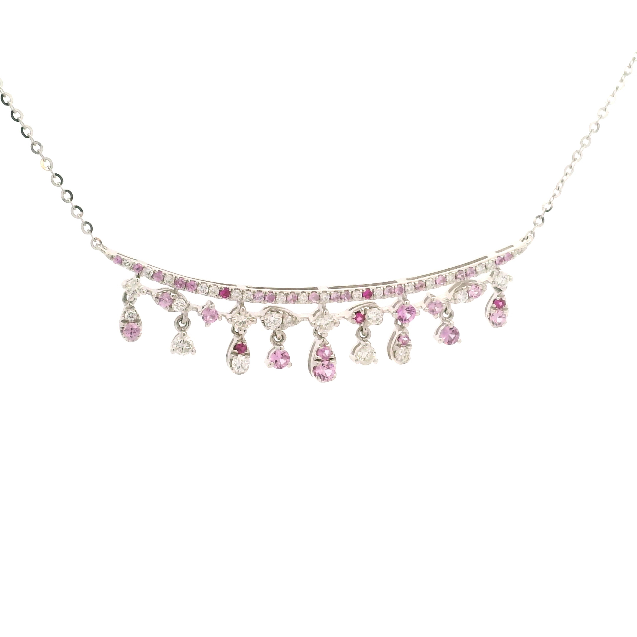 Elegant Pink Gemstone Necklace - Image 4