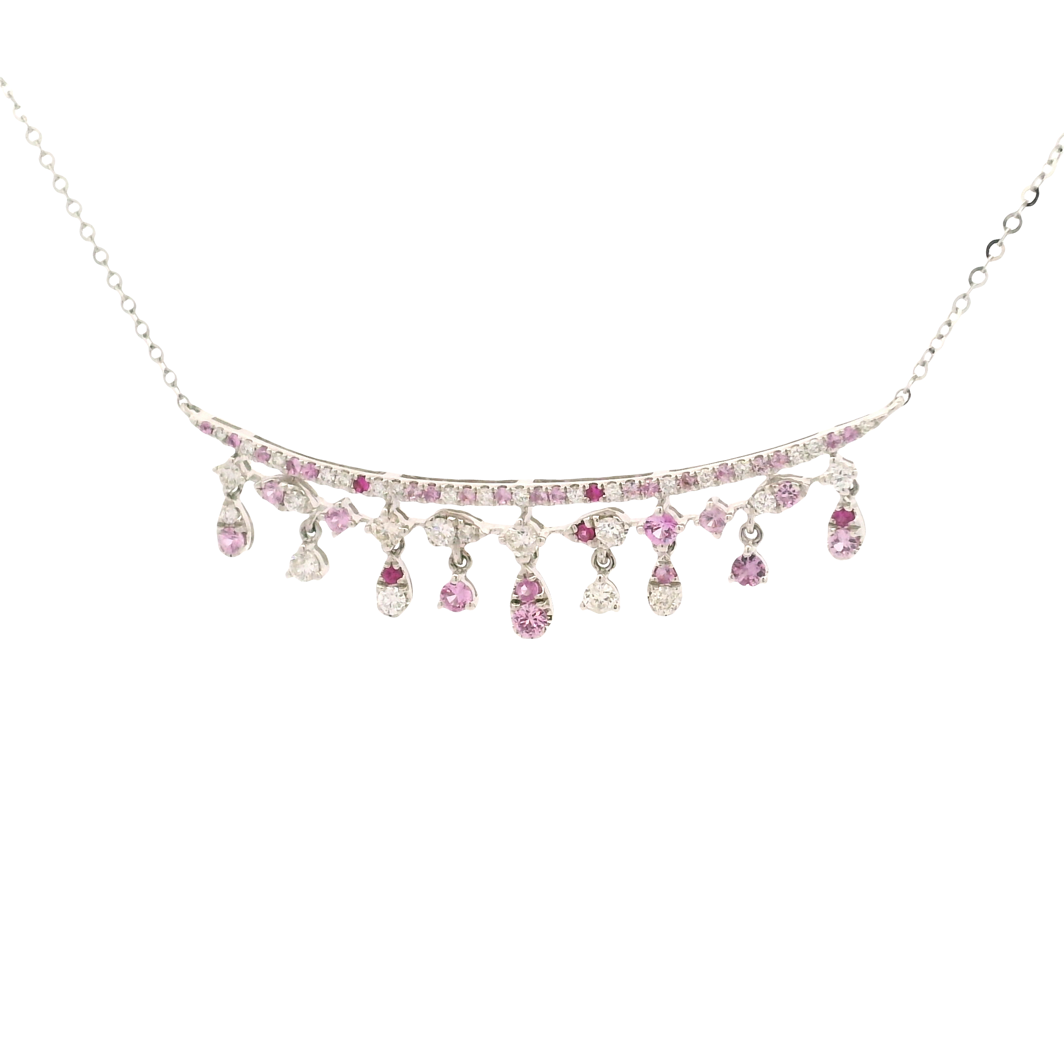 Elegant Pink Gemstone Necklace - Image 5