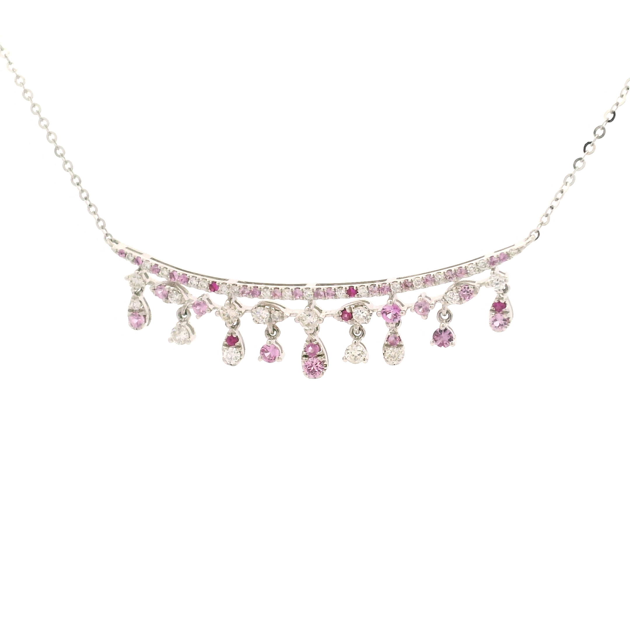 Elegant Pink Gemstone Necklace - Image 6