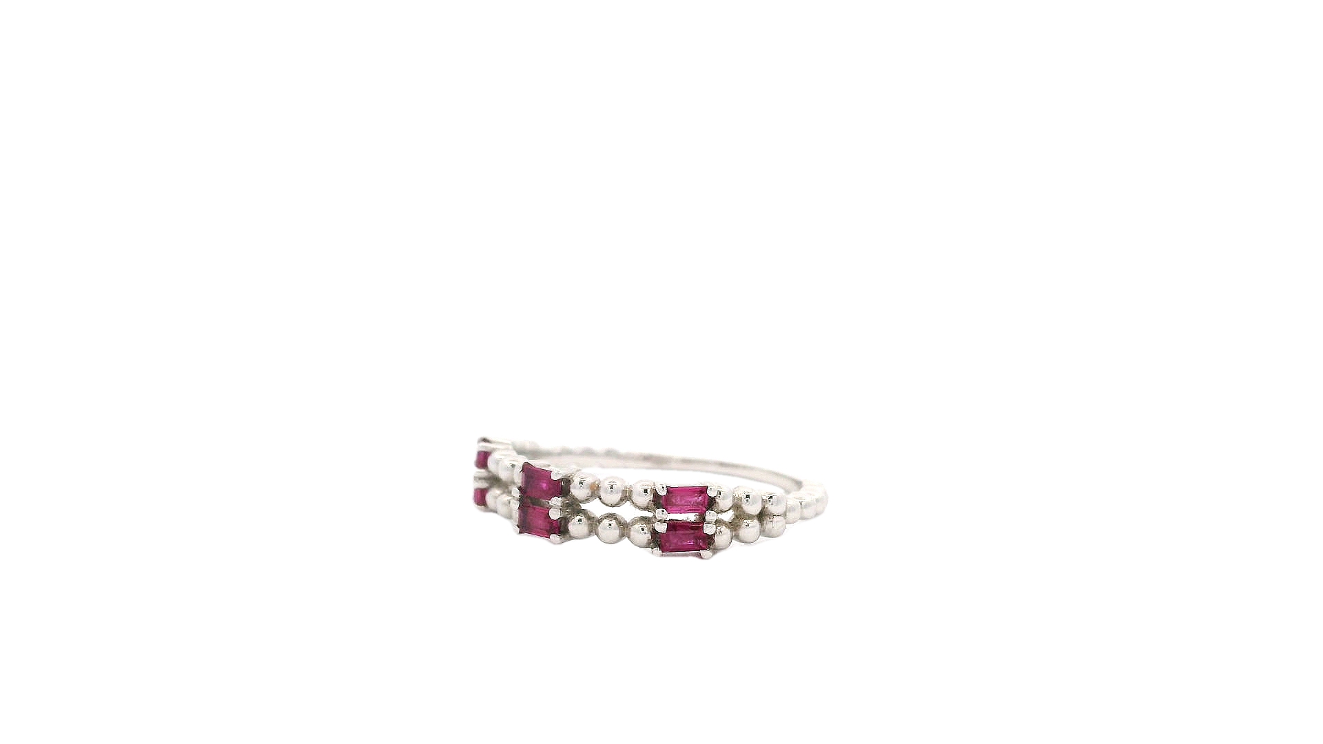 Elegant Ruby and Silver Ring - Image 3