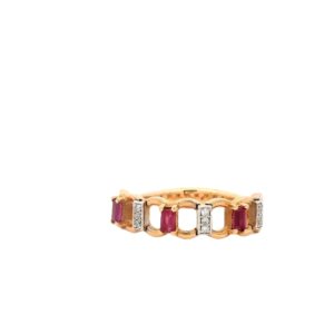 Elegant Ruby and Diamond Ring