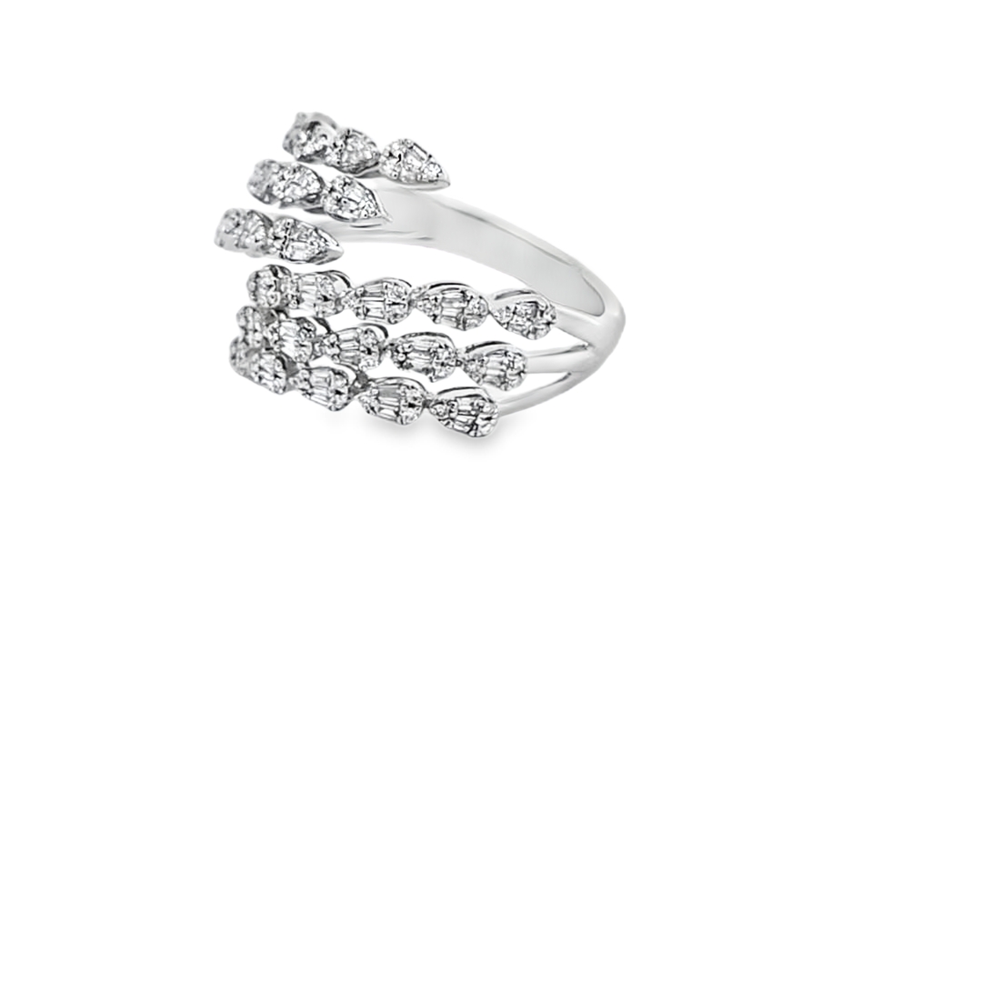 Elegant Diamond Spiral Ring - Image 2