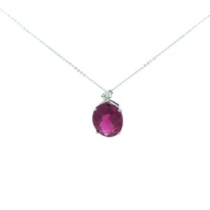 Elegant Ruby Pendant Necklace