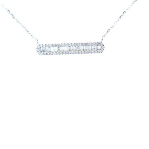 Elegant Diamond Bar Necklace