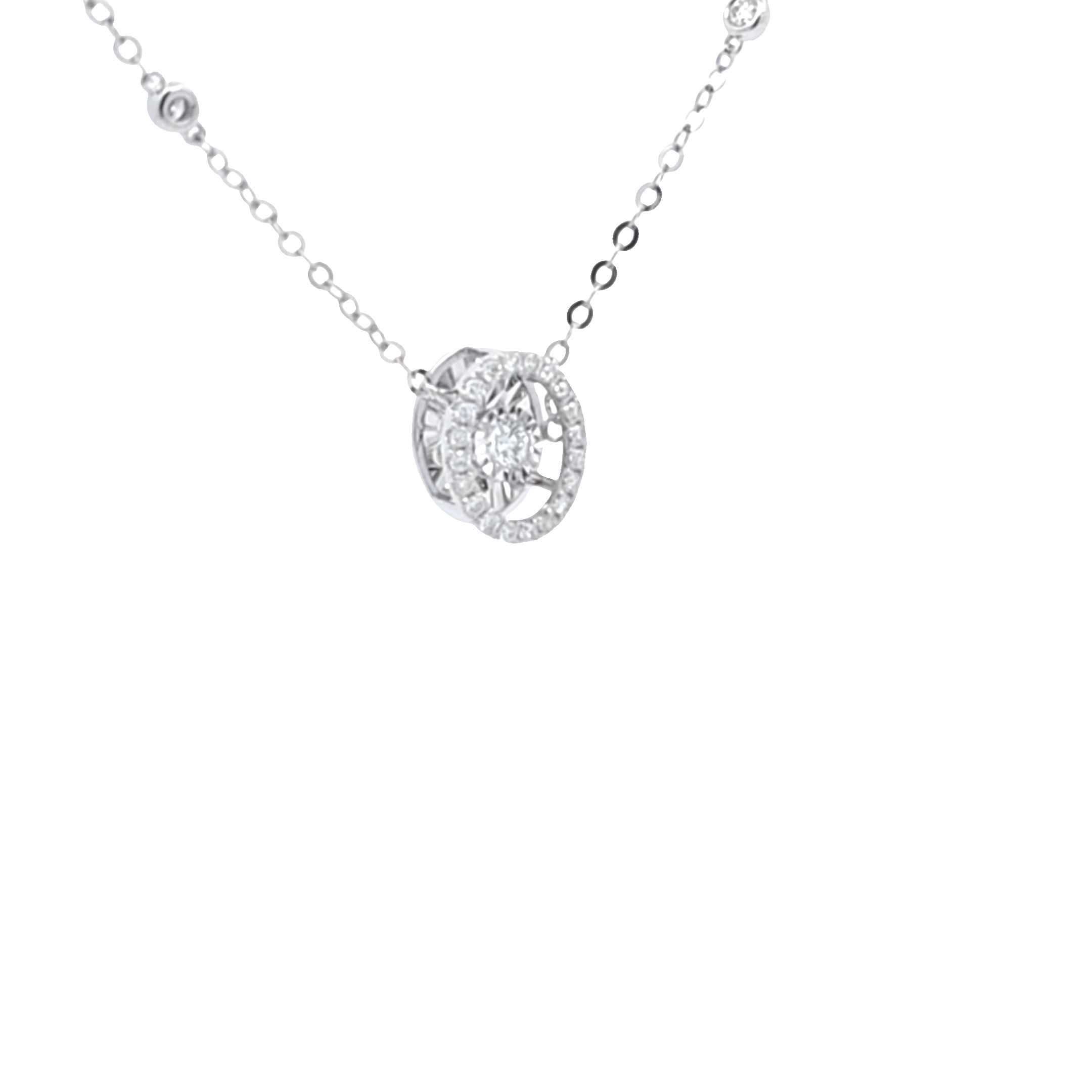 Elegant Oval Pendant Necklace - Image 2