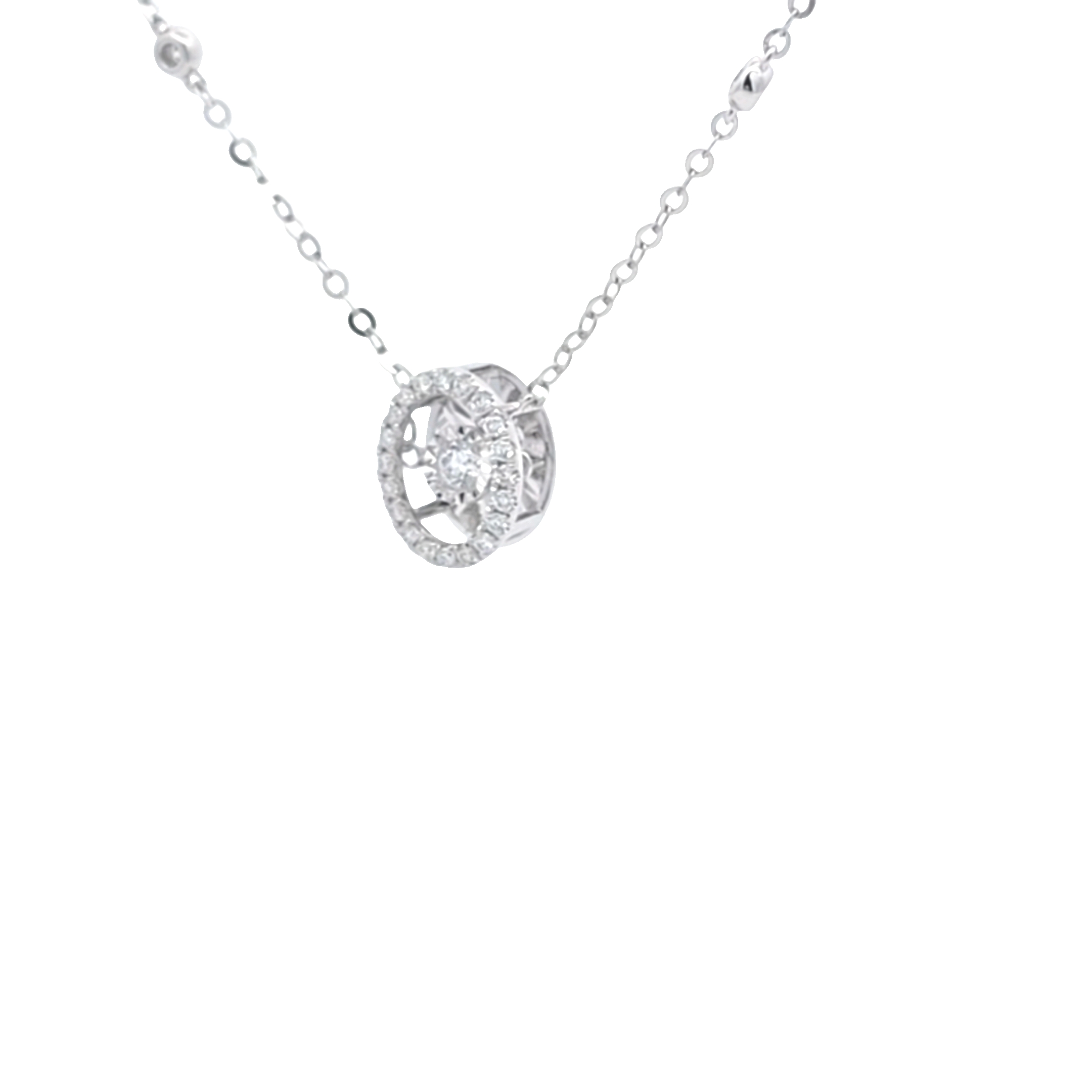 Elegant Oval Pendant Necklace - Image 3